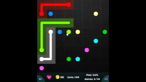 flow game facebook - beginners pack level 105 Connect the dots