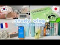 study vlog ♡ Learning 3 Languages at once 🇰🇷🇯🇵🇫🇷