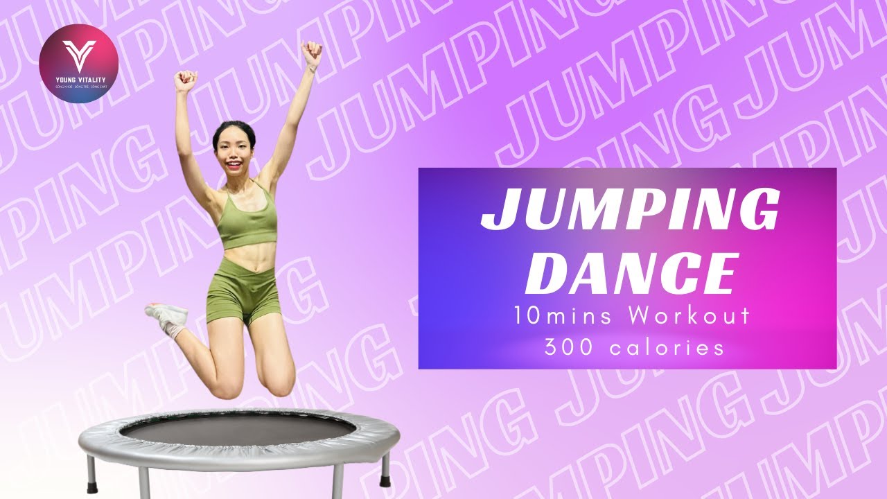 Jumping Trampoline Fitness 10 Phút | Đốt 300 Calo | Bài Tập Bạt Nhún Cực Cháy🔥🔥🔥
