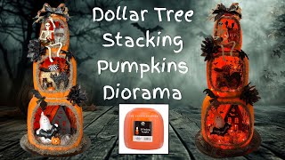 Dollar Tree 🌳 Stacking Pumpkins 🎃 Diorama 