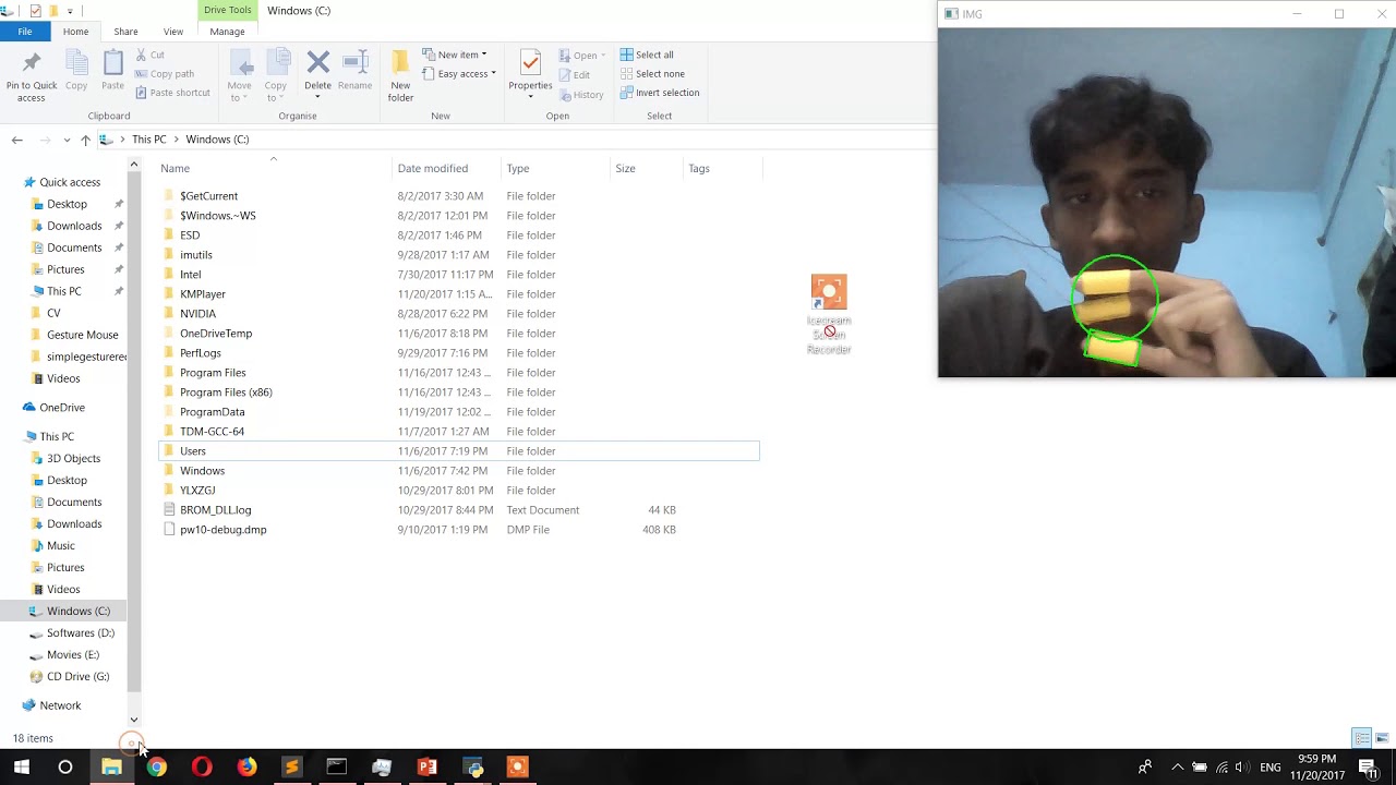 Controlling your mouse with the webcam - YouTube