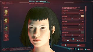 Han Chinese Female V Cyberpunk 2077 Character Creation
