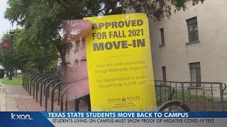 First wave of Texas State students move in with required proof of negative COVID-19 test