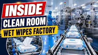 Inside Clean Room Wet Wipes Factory | Automatic Wet Wipes Machine Production Line 90 Packs/Min