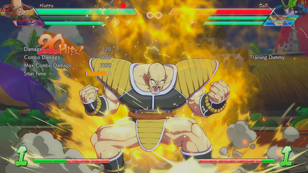 Nappa Broly L Saibaman Combo into M Saibamen uptech catch.