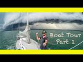Boat tour, inside my tiny floating home. Solo Sailing Indonesia (Learning By Doing Ep 101)
