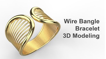 Jewelry CAD Design- Wire Bangle 3D Modeling Tutorial Rhino 3D #153