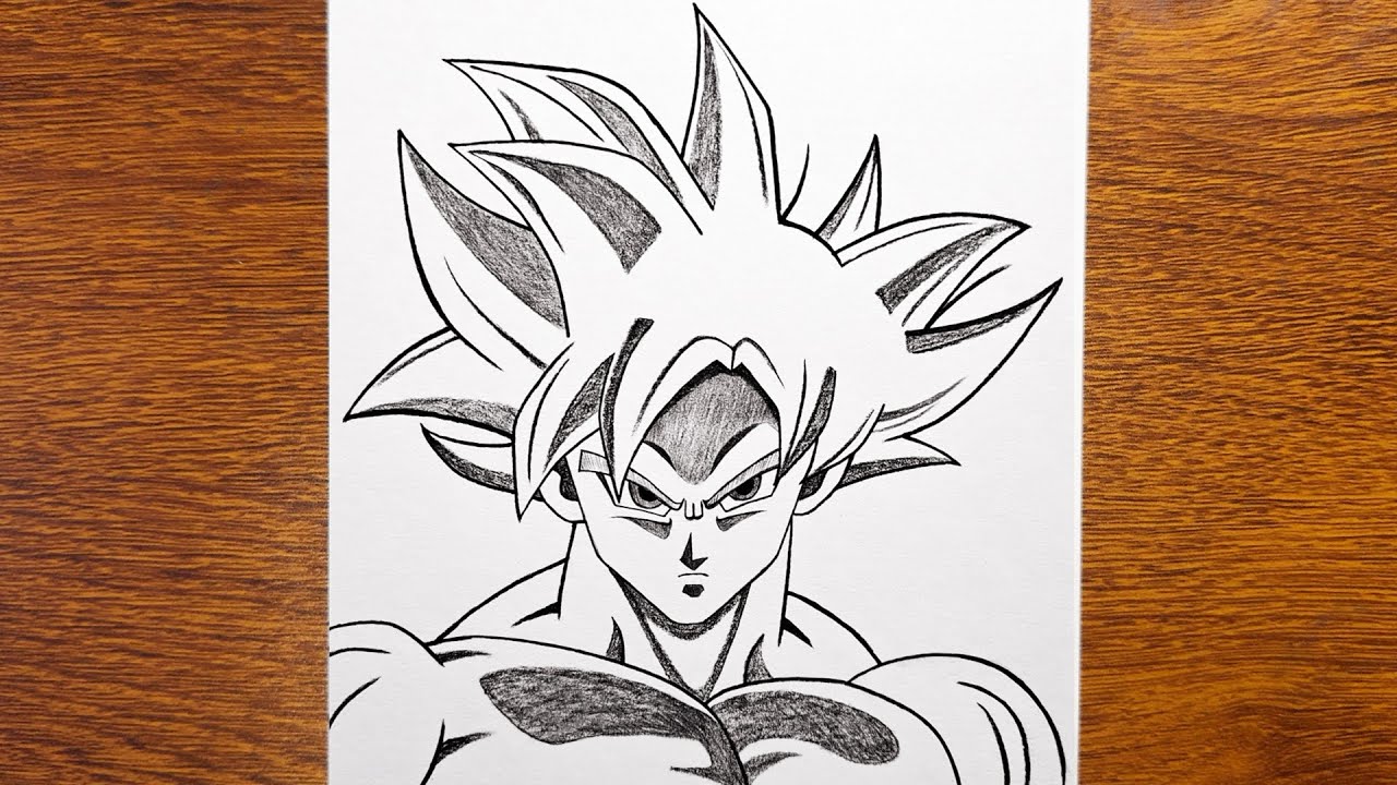 How to Draw Goku Ultra Instinct (Dragon Ball) - Step by Step Tutorial | Anime Drawing Easy
