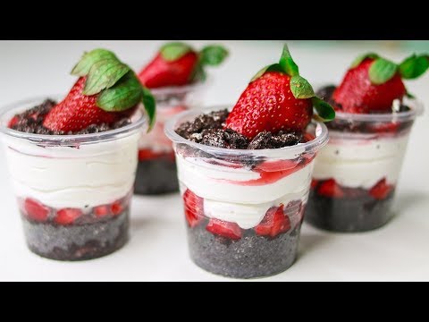 Strawberry Dessert Cup | Cream Cheese Strawberry No Bake Dessert Box | Yummy Dessert Recipe