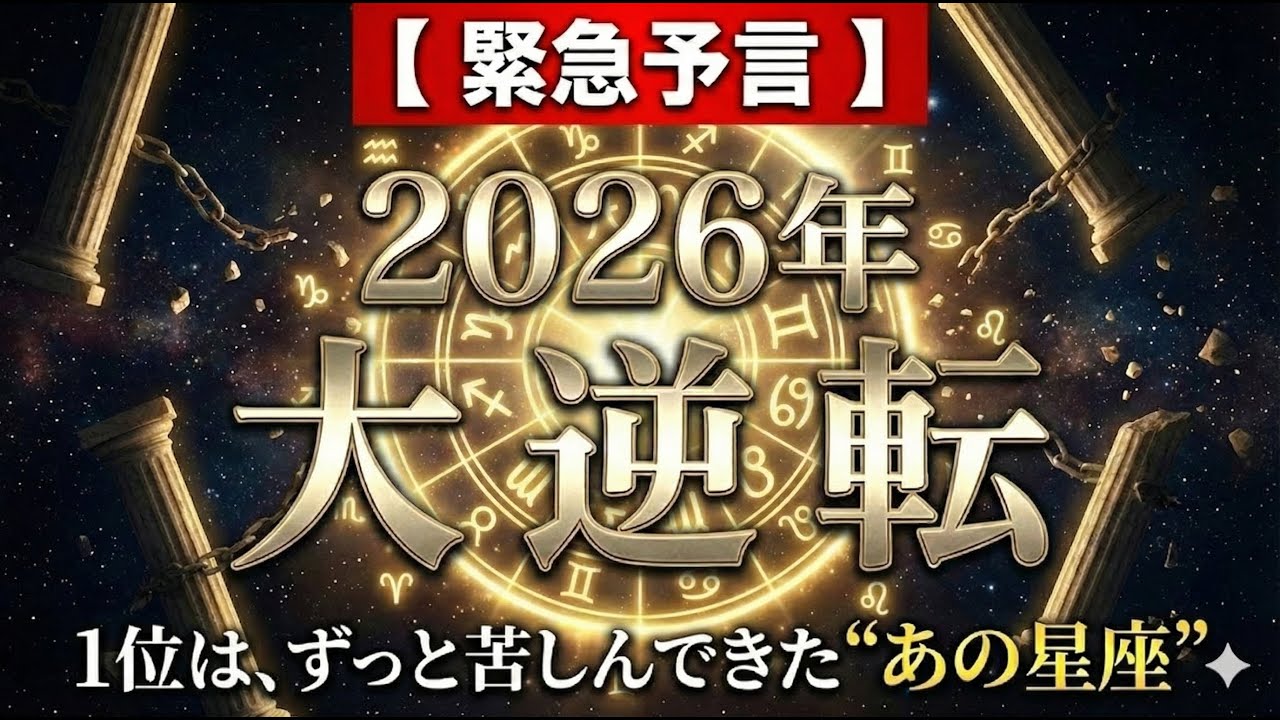 【2026年運勢】大逆転する12星座ランキング！1位はずっと苦しんできた“あの星座”です