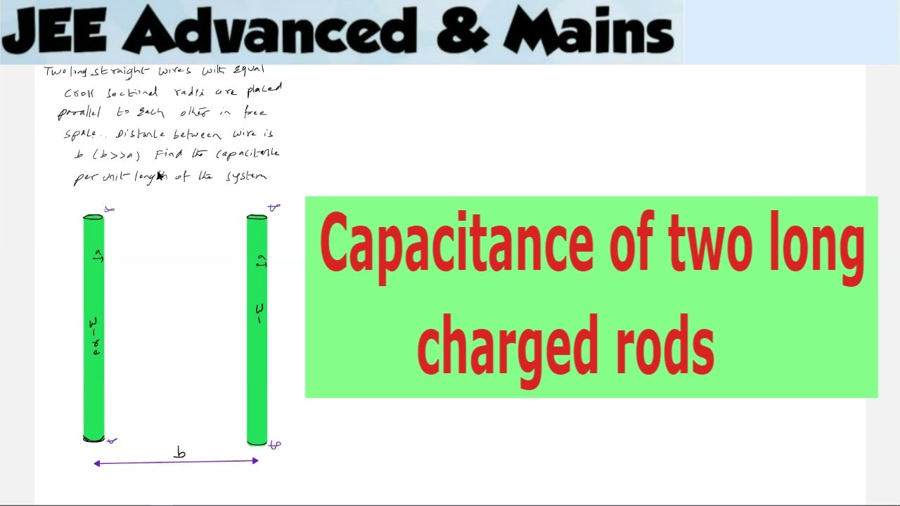 10)Capacitance of two parallel wires Consider two long, parallel, and