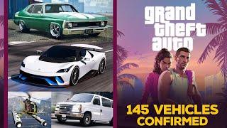 GTA VI - 145 VEHICLES CONFIRMED So Far (CAR LIST) | GTA 6