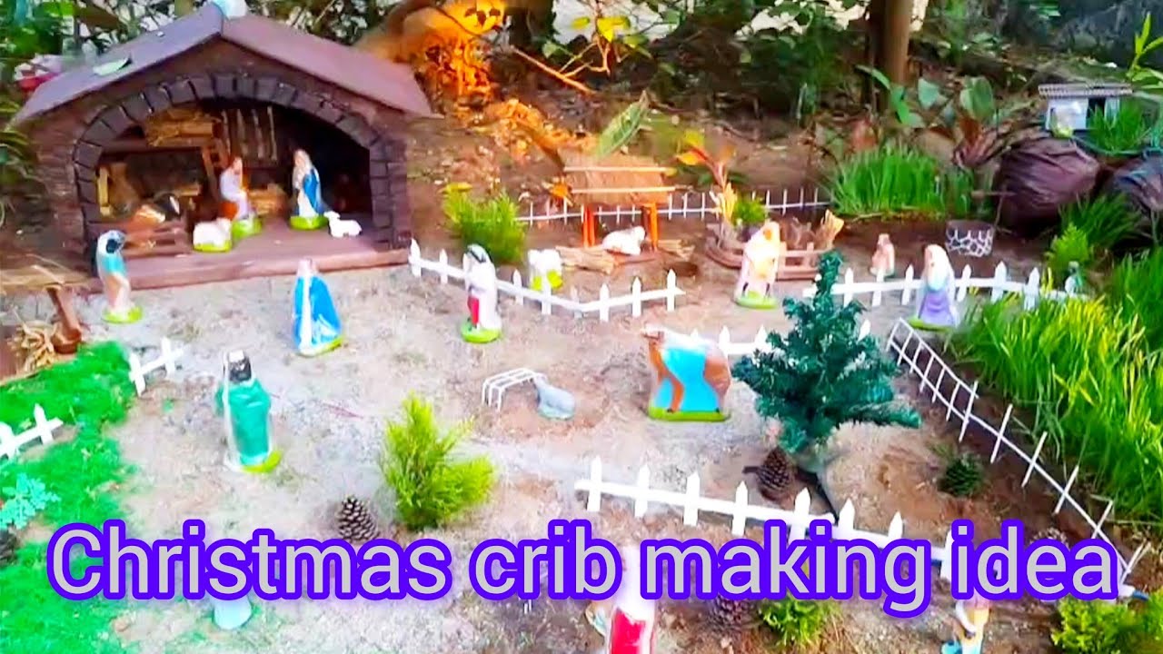Christmas crib making idea/xmas crib set up/how to make a crib