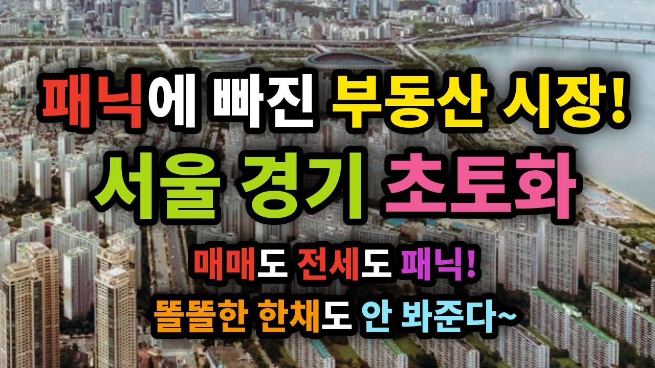 패닉에 빠진 부동산 시장! 서울 경기 초토화, 매매도 전세도 패닉! 똘똘한 한채도 안 봐준다~ - 원더풀 인생후반전