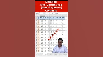How to delete Non-Adjacent or Non-contiguous columns in Excel.#Shorts