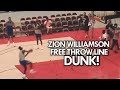 ZION WILLIAMSON DUNKS from BEHIND THE FREE THROW LINE (4 Angles)