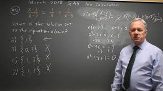 March 2018: Rational equations - question #3-12