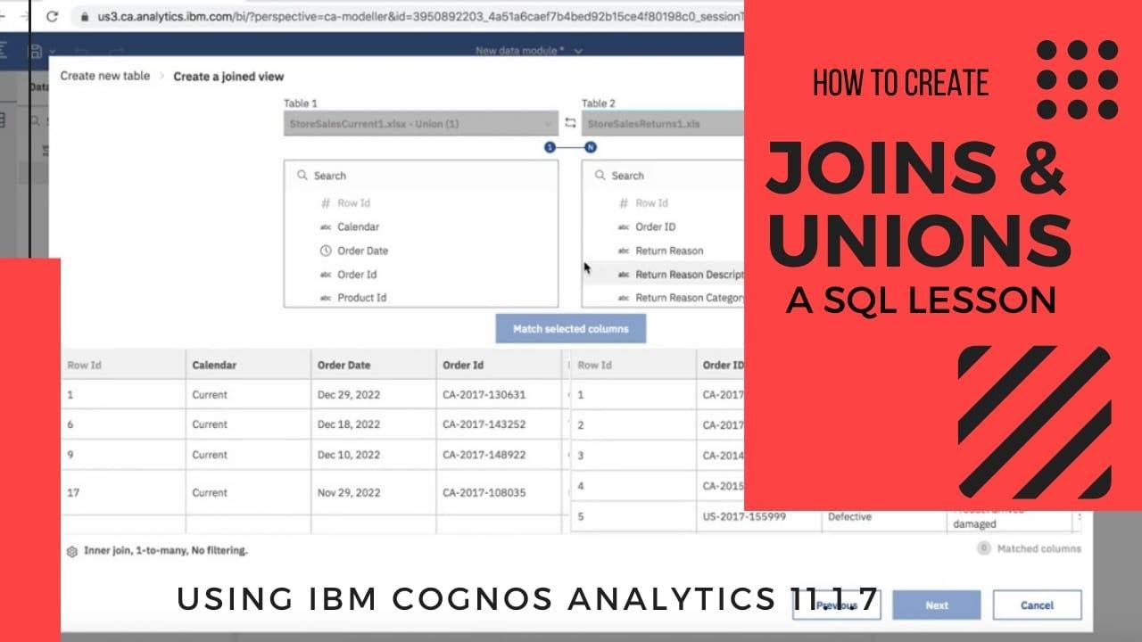 Part1. IBM Cognos Union/Joins