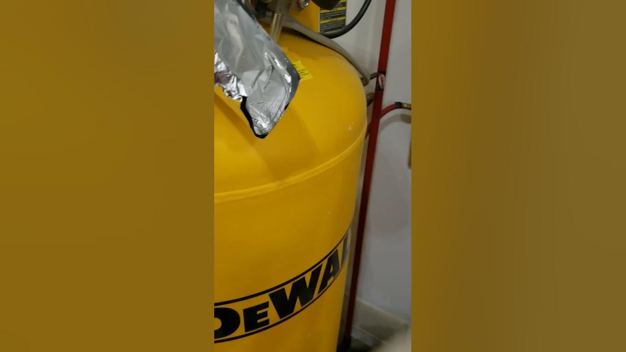 DeWALT 60 GALLON AIR COMPRESSOR oil change. YouTube