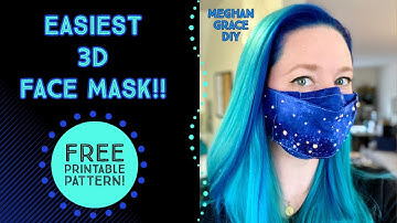 HOW TO SEW THE EASIEST 3D FABRIC FACE MASK - Simple Free Printable Pattern, and Filter Pocket