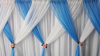 Como Fazer Painel de Cortinário Para Decoração de Festas Montar Painel de Cortinas Com Tecidos