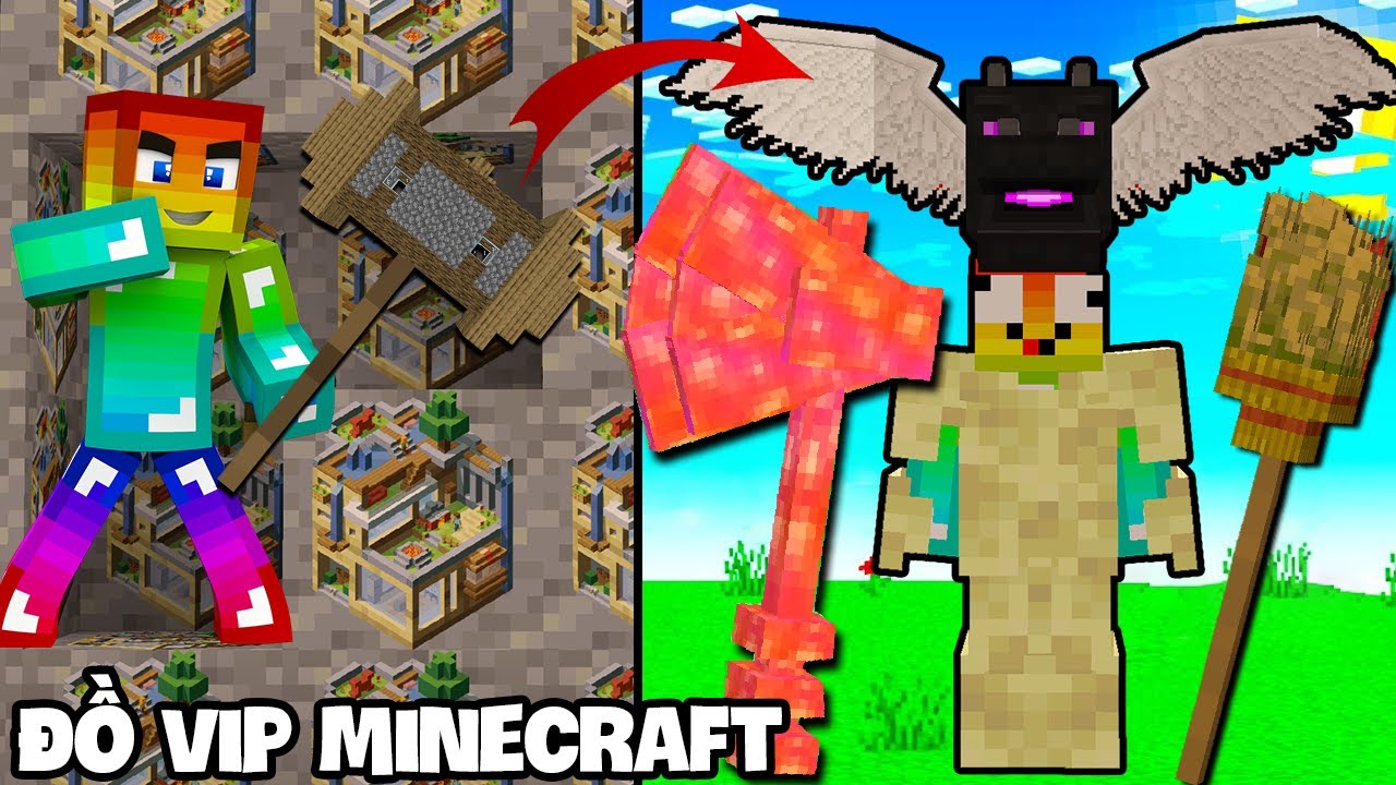 MINI GAME : CUỘC CHIẾN ĐÀO BLOCK CÔNG TRÌNH MINECRAFT ** NOOB NÂNG CẤP CÚP ĐỊA NGỤC SIÊU VIP
