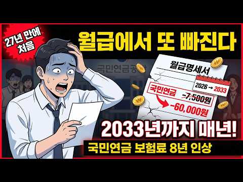국민연금 또 오릅니다… 직장인 월급에서 2033년까지 매년 빠져나가요