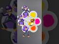 Mario, Princess Peach & Waluigi Color Power Mix! #mario #nintendo #satisfying #peach #gaming #asmr