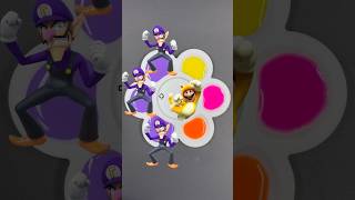 Mario, Princess Peach &amp; Waluigi Color Power Mix! #mario #nintendo #satisfying #peach #gaming #asmr