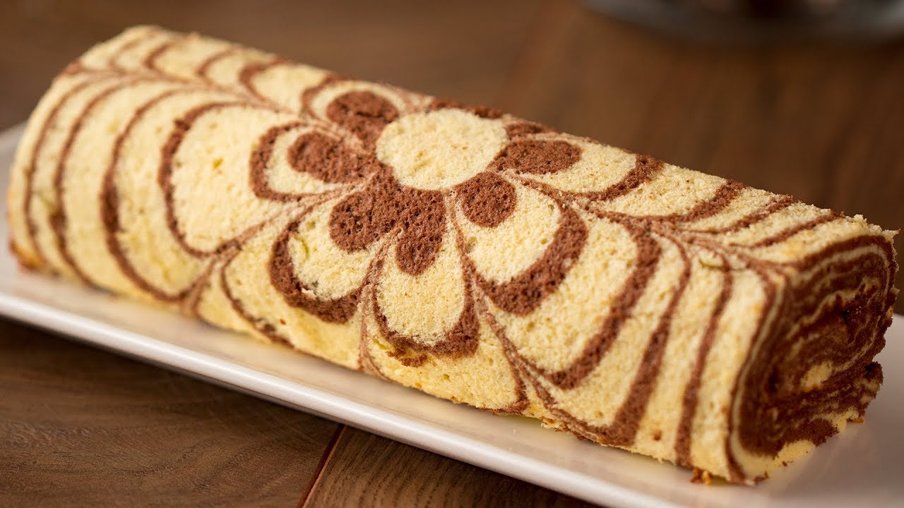 Gateau Roule Zebre Un Dessert Tres Savoureux Et Parfait Avec Une Tasse De The Savoureux Tv Youtube