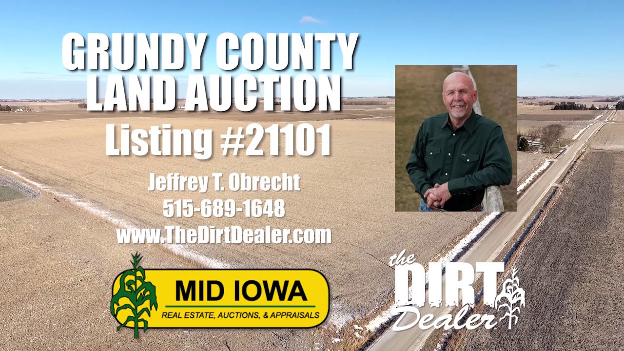 LAND AUCTION Grundy County, Iowa. 96 Acres m/l. YouTube