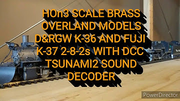 HOn3 Scale Brass OMI D&RGW K-36 and Fuji K-37 2-8-2 with DCC Tsunami2  Sound Decoder