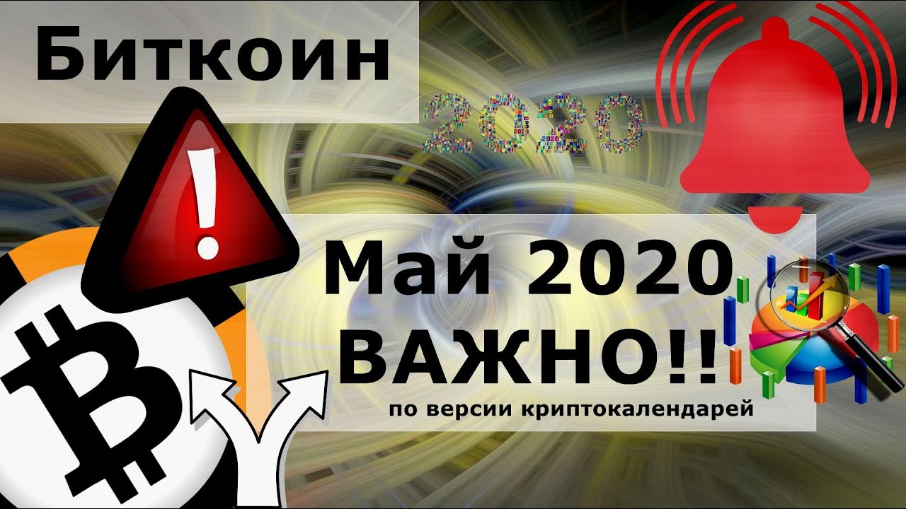 Биткоин Май 2020 ВАЖНО!!!  По версии криптокалендарей