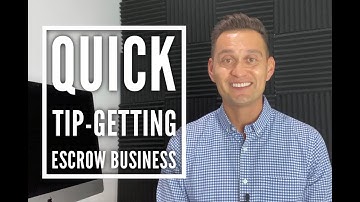 Quick Tip-An escrow marketing tip for notary signing agents!