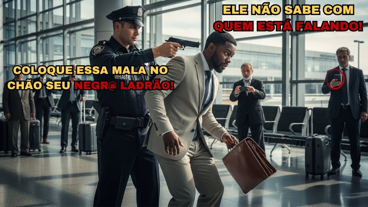 Policial  acusou  homem negro de roubar a pasta, até que ele a abriu e viu quem ele erá.