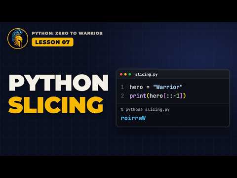 Slicing in Python: String Indexing Explained Visually | Lesson 7