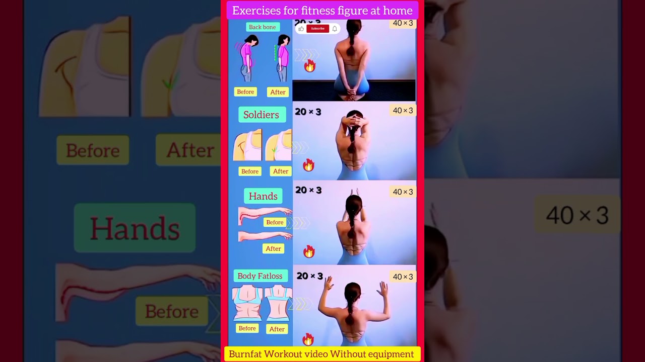 😍Exercise for fitness figure🔥 