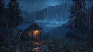 Find Deep Sleep Fast with Loud Rain and Thunder on a Tin Roof at Night