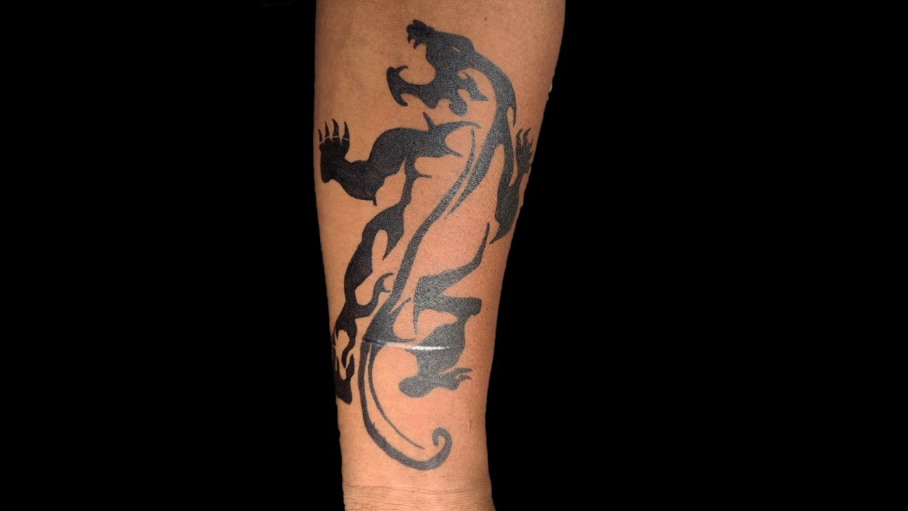 How to make a Tribal Tiger Tattoo design on hand Tattoo by sk