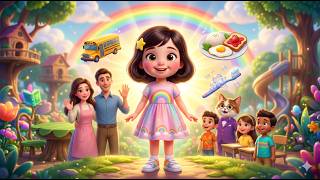 Good Morning Routine Song for Kids! ☀️ Luna’s Happy Day | Nursery Rhymes &amp; Kids