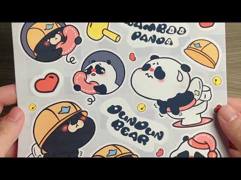 y2mate com   Bamboo Panda Official Online Store is OPEN   Vlog  Sticker Making sticker panda vlog 10