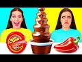 Chocolate Fountain Fondue Challenge | Crazy Challenge by 4Fun
