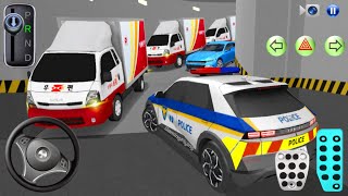 New Police car Stuck in Parking Garage - 3D Driving Class 2026 - 3D Driving Class - Car Game screenshot 1