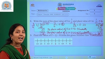 21ST JAN CBSE CLASS V MATHS AMAZING ASSIGNMENT KEY