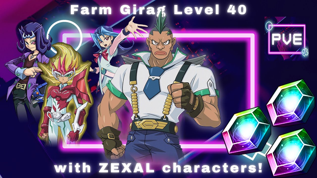 Farm Girag Lv 40 with Zexal Characters |EASY  8000 DUEL ASSESSMENTS! 遊戯王 デュエルリンクス -Yugioh Duel Links