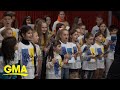 Polish theater transforms into refugee center for Ukrainians l GMA