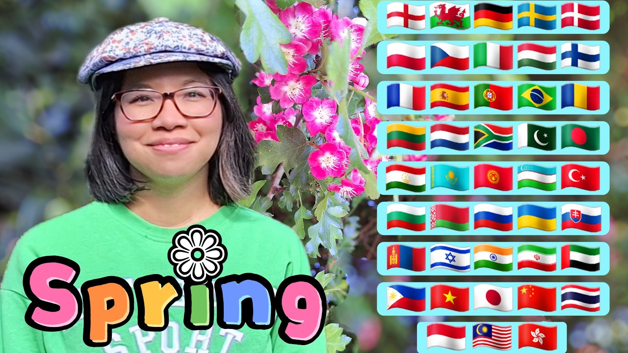 ASMR Spring Words in Different Languages 🌸 Whispering, Stuttering ...