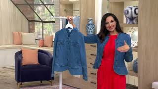 Coldwater Creek Denim Peplum Jacket on QVC