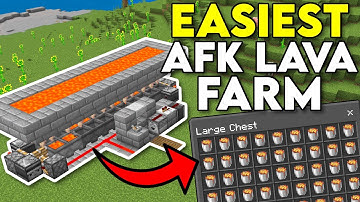 BEST AFK Lava Farm Minecraft Bedrock 1.20