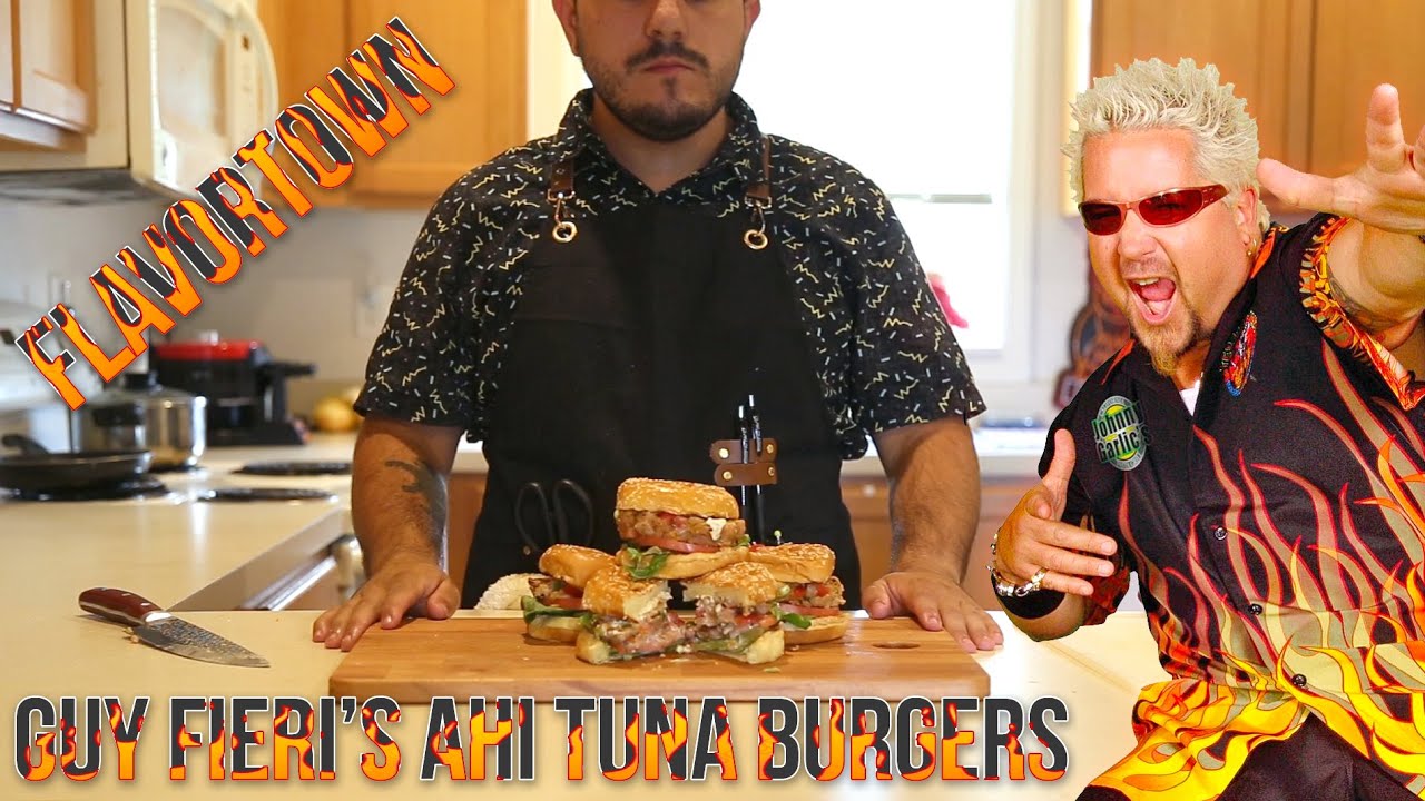 I Made Guy Fieri's Ahi Tuna Burgers Cooking with Donutman Ep. 5 YouTube
